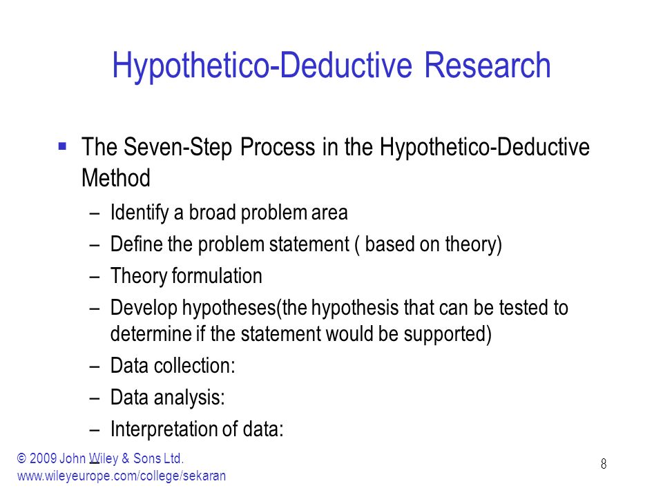 hypothetico-deductive method